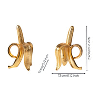 Banana Bookends Shiny Bookends with Banana Shape Whimsical Decor for Bookshelf, Office
