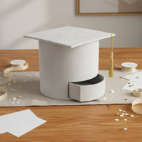 Graduation Cap Gift Box Creative Souvenir Velvet Hat Box with Drawer for Students