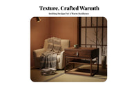 Woven Front Nightstand Nordic design Woven Front End Table Japanese Aesthetic Minimalist Design for Adults