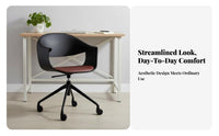 Molded Shell Rolling Chair Ergonomic Swivel Seat Easy Assembly for Designers