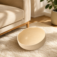 Woven Cotton Rope Bed Insert, Scratch-Resistant Cat Bed, Washable and Breathable for All Seasons, 35cm