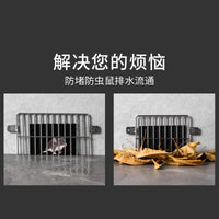 室外天台阳台不锈钢侧地漏墙排水老式过滤罩防堵地漏片墙面横排水
