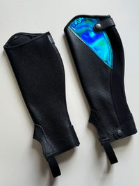 Children's Cowhide Leg Guards for Equestrian Use