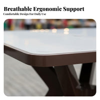 Resistant Plastic Outdoor Table and Chair Set Long-Lasting Commercial Outdoor Dining Furniture Easy to Clean Heavy Duty Plastic Armchair Strong Load-Bearing for Restaurant Owners, Event Organizers, Food Stall, Beach, Patio, Backyard