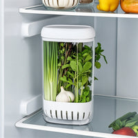 Hydroponic Greens Keeper Fresh Greens Storage Container with Ventilated Base