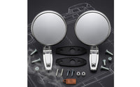Chrome Round Mirror Mounting Hardware Vehicle Accessory Screw Holes