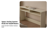 Space-Saving Narrow Long Table Minimalist Design Skinny Entryway Table Multifunctional Simple Computer Desk Sturdy Construction for Apartment Dwellers, Students, Homeowners, Small Areas, Bedroom, Hallway, Home Office