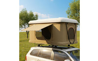 Automatic Opening Hard Shell Roof Tent Waterproof Rooftop Tent 2-3 Person Outdoor Gear Includes Telescopic Ladder for Campers