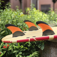 UPSURF Carbon Fiber Surf Fin with Double Tabs, FCS Compatible