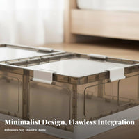 Foldable Underbed Drawer Zippered Closure Under-Bed Storage Bin for Dorm Room