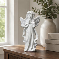 Praying Girl Angel Figurine Floral Headpiece Praying Angel Figurine