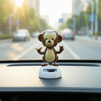 Wobbling Solar-Powered Dancing Monkey Cute Solar Monkey Ornament Lightweight Figurine Decorative for Drivers