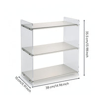 Desktop Storage Rack Brushed Metal Countertop Organizer Smudge resistantResistant Acrylic Storage Rack for Lavatory