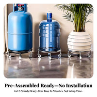 Gas Cylinder Stand with Wheels | Heavy-Duty Stainless Steel Frame, Thickened Wear-Resistant Structure, Gas Cylinder Trolley, for Kitchen
