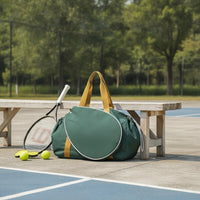 Stylish Tote Bag with Racket Pocket Soft-Sided Bag with Racket Compartment Structured Sports Tote Comfortable for Tennis Players, Athletes