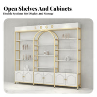 Cosmetic Display Cabinet Large Capacity Multi-Layer Product Display Rack Easy Assembly Beauty Salon Storage Shelf for Business Owners, Cosmetics Store