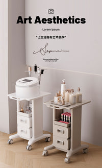 Mobile Beauty Cart with Wheels for Storage and Organization