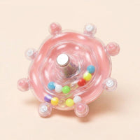 Parrot Rotating Toy with Internal Rattle Beads, Rotating Wheel for Parrot Enrichment, Cage Clip Mount for Parakeet Cockatiel