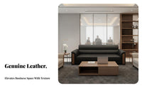 contemporary minimalist Design Business Couch and Table set Comfortable Backrest sectional Sofa Set high-density foam Foam Office Furniture long-lasting Construction for Clients, Interior Designers, Waiting Room, Hotel Lobby