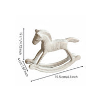 Vintage Horse Statue American Country Cast Iron Rocking Horse for Coffee Shop