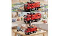 Fire Truck Toy Push-Along Fire Truck Diecast Emergency Vehicle for Young Children, Collectors, Playroom, Sandbox