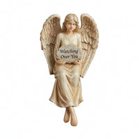 Angel Figurine with Dangling Legs Compact Angel Shelf Sitter Neutral for Mantel