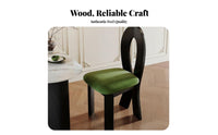 Keyhole spine Chair sturdy Wood Legs Armless Upholstered Chair Vintage Aesthetic Ergonomic spinerest for Interior Decorators
