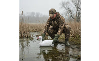 Textured Fullbody Snow Goose Decoy Sturdy Goose Floater Decoy One-Piece Fast Setup for Hunters, Pond, Garden