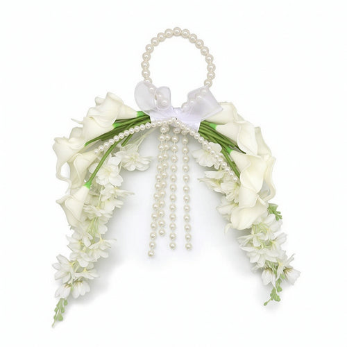 Bridal Bouquet with Pearls Beautiful Artificial Flower Arrangement Fake