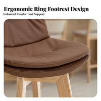 rotate Counter Stool with Backrest Modern Design Seating Furniture for Renters