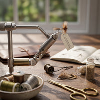 Fly Tying Workstation with Background Plate Compact Tool Smooth for Hobbyists