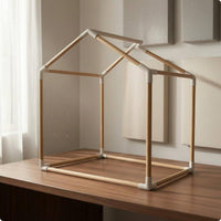 Desktop Sound Booth Frame Natural Wood Home Studio Item Wooden