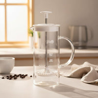 Glass Milk Frother Simple Design Latte Art Pitcher Heat Resistant