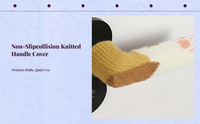 Door Handle Protector, Knitted Non-Slip Pad Cover, Insulated Against Scalding & Freezing, Winter Protection for Bedroom and Entry Doors