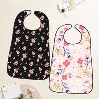 Waterproof Adult Bib for Seniors, Printed Polyester