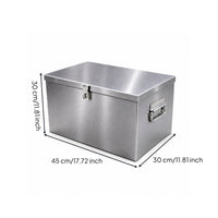 Stainless Steel Storage Box Compact Hardware Box with Latch for Garage