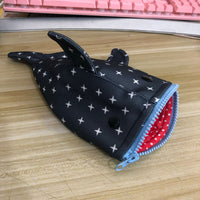 小红书同款鲨鱼星星笔袋ins可爱异形软萌治愈创意搞怪文具收纳袋