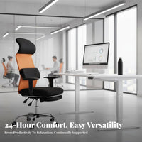 Reclining Highspine Chair with Footrest Lumbar Support for Study Room, Studesknts