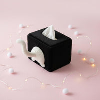 Functional and Decorative Soft Tissue Box Cover Easy Refill Funny Soft Tissue Cover Zipper Closure Home Decoration for Living Room, Bedroom, Desk, Car