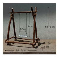 Wooden Swing Model Lightweight Decor Piece Lifelike for Window Display