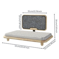 Cat Bed with Scratching Post Padded Furniture Cushioned for Living Room, Bedroom