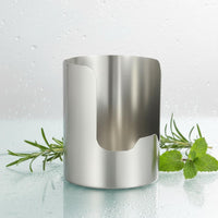 Cylindrical Kitchen Container Brushed Metal Countertop Storage Holder