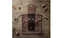 Sturdy Waxed Canvas Foraging Pouch Lightweight Foraging Pouch Drawstring Closure Fruit Picking Bag