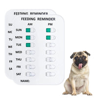 跨境宠物喂食记录板磁性狗狗每日喂食提醒贴纸 Feeding Reminder