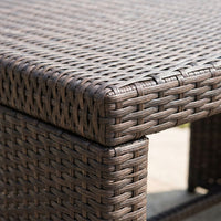 PE Rattan Garden Table Set, Modern Design, Outdoor Dining Set, Waterproof, UV Protection, Garden Furniture