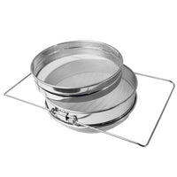 Stainless Steel Double-Layer Honey Filter with Adjustable Stand