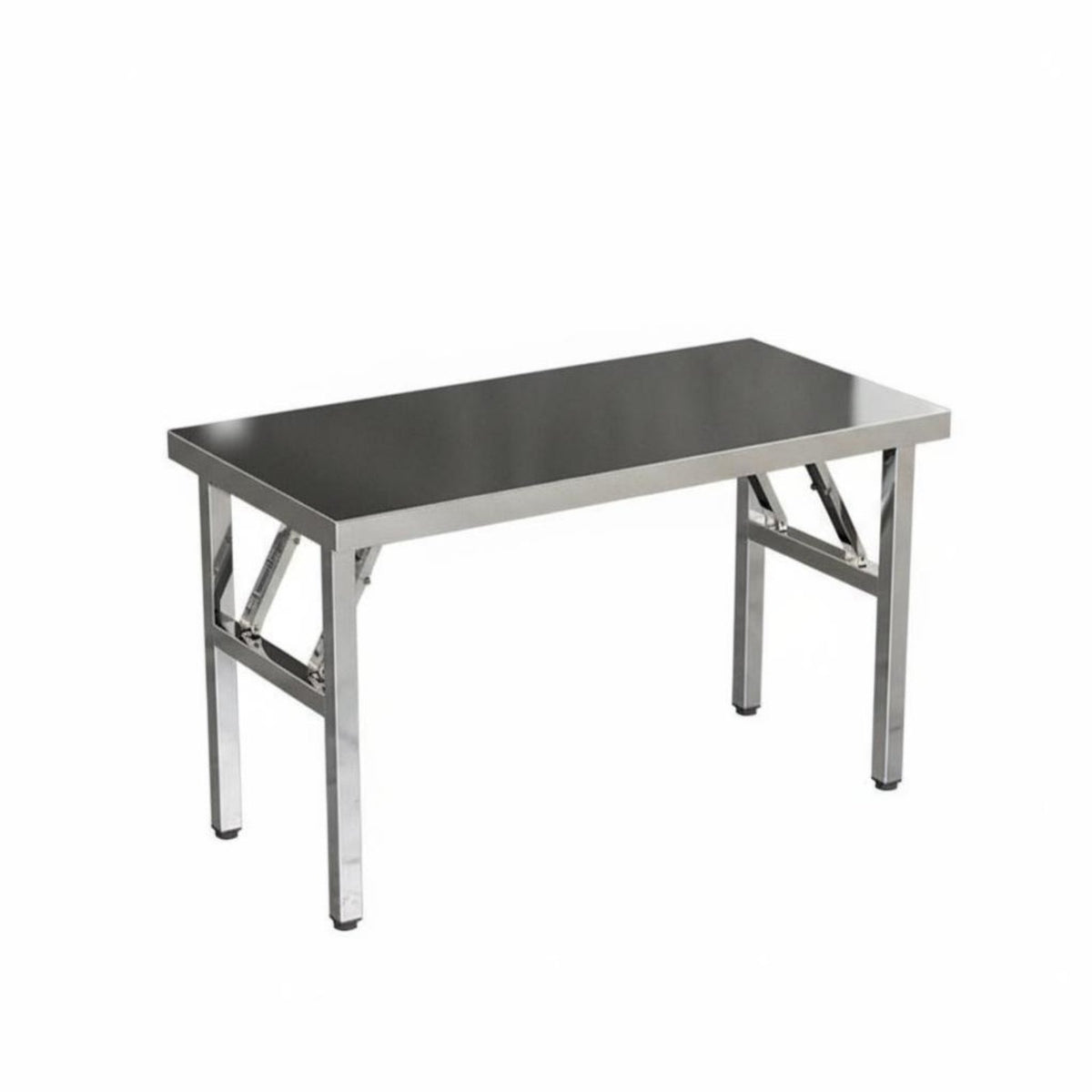 Folding Stainless Steel Table Foldable Design Stainless Steel Work Table Thickened Surface sturdyDuty for Caterers, Dining Room