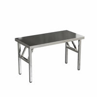 Folding Stainless Steel Table Foldable Design Stainless Steel Work Table Thickened Surface sturdyDuty for Caterers, Dining Room