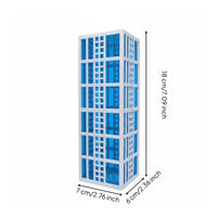 Architectural Building Model Assembled Decor Hollow for Cityscape
