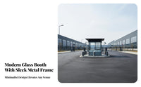 Stylish Guard Booth Weatherproof Prefabricated Guard Cabin Steel Frame Sentry Post for Factory Gates, Building Entrances, Construction Sites
